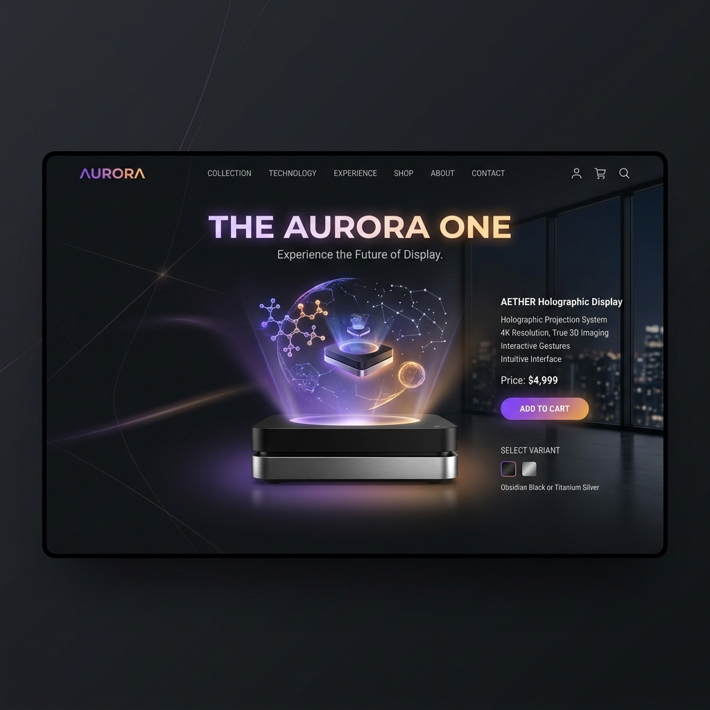 Nova Luxury E-Commerce Concept Mockup